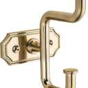 SAILING 2 Pack Coat Hooks Champagne Gold Towel Hooks Robe Hooks Decorative Wall Hooks for Bathroom Bedroom Kitchen Towel Robe Clothes Cabinet Closet Bathroom Hardware