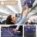 Joyway Carry on Luggage With Removable Spinner Wheels & Built-In TSA Lock, 18 Inch Carry on Suitcase Hard Shell for Lightweight Travel (Navy Blue)