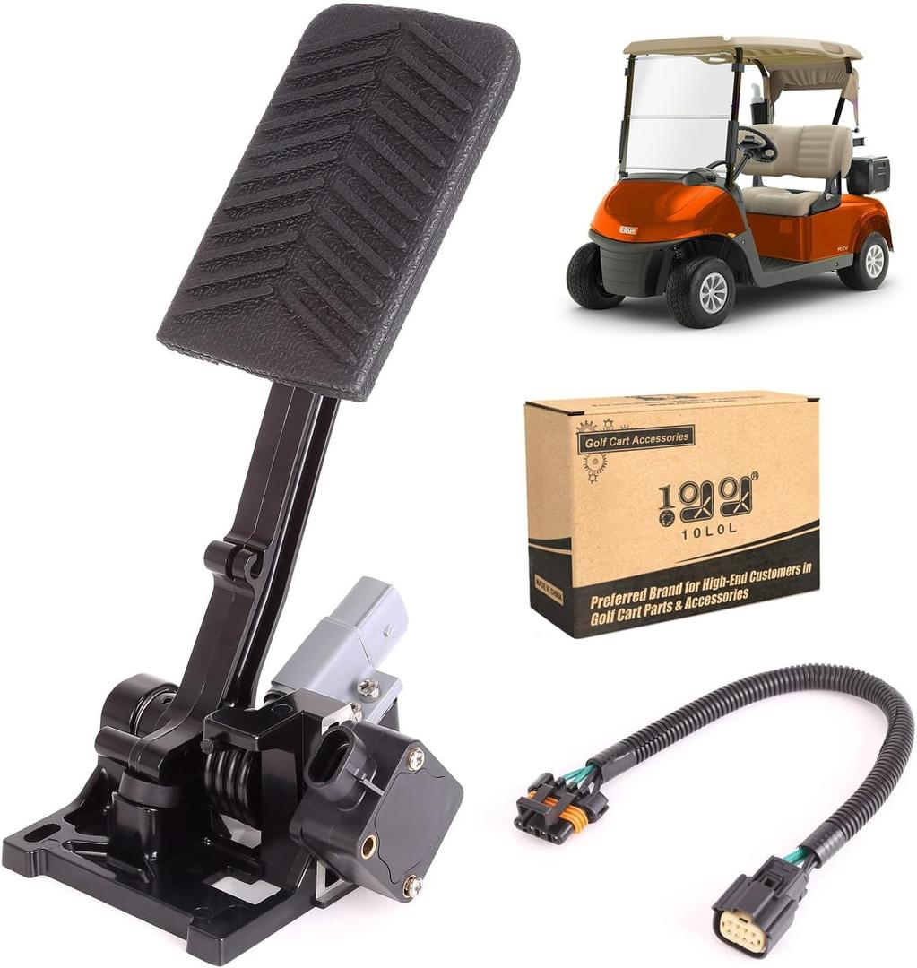 10L0L Golf Cart Accelerator Pedal Assembly fit EZGO RXV 2008-UP 48 Volt and 2FIVE Electric Models, Replace OEM 626138, 604692, 610315, 671889