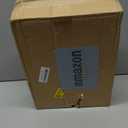 Paper Plate Dispenser and Holder for Kitchen Counter, Wood Rustic Silverware Utensil Caddy, Cutlery Flatware Organizer Box for Cups Spoons Forks Napkins, Kitchen Accessories (Black)