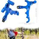 Bow Release for Compound Bow, 4-Finger Archery Release Trigger, 360° Rotatable Thumb Release Aid, Archery Compound Bow Accessories