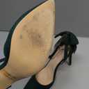 Carcuume Women's Closed Toe Heels Bow Stiletto Heel Sandals Pointed Toe Pumps Wedding Shoes (8, Green)