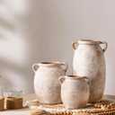 Ceramic Flower Vase 12 inch Farmhouse Rustic Vase Decorative Pottery Terracotta Tall Vases for Home Decor Table Mantle Fireplace Living Room Bathroom Wedding Centerpiece (Large-Terracota)