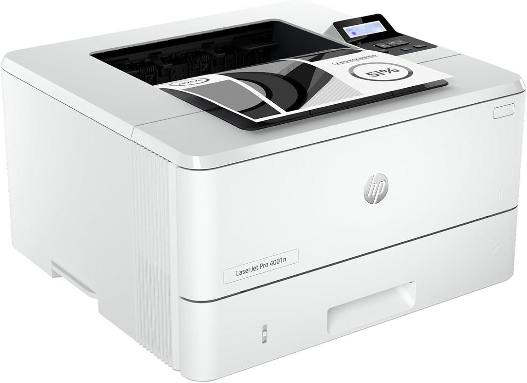 HP LaserJet Pro 4001n Black & White Printer, Print, Fast speeds, Easy Setup, Mobile Printing, Advanced Security, USB, Ethernet Connection, Best-for-Office
