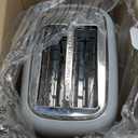 Culinaid Toaster 2 Slice Retro Stainless Steel with 1.5” Extra Wide Slots Bagel, Defrost, Reheat, Cancel Functions, 6 Bread Shade Settings, Removable Crumb Tray, Gray