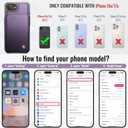 Vinich for iPhone 17e / 16e Wallet Case with Card Holder, RFID Blocking Credit Slots Kickstand Shockproof Phone Cover Fit for iPhone 16e & 17e 6.1" Purple