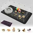 Acrylic Guinea Pig Cage,48" Lx24 Wx16 H,with Waterproof Mat,Heighten,Also for Rabbits, Button Quails, Hedgehogs, Ferrets and Other Small Animals.