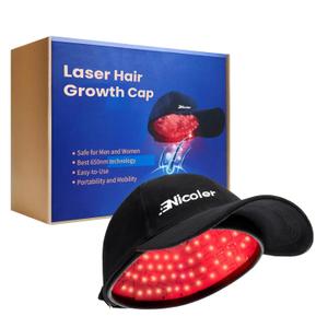Nicoler Laser Hair Growth Cap, 650nm LLLT Laser Cap