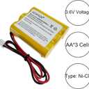 3.6v 1000mAh Ni-CD Exit Sign Emergency Light Battery Pack Compatible with OSA107 PowerSonic A5289-1 DISON KRH-15/51 KRH15/51 JLEU9 (2-Pack)