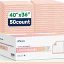 MKISS Extra Large Bed Pads 40" x 36"(50 Count), Disposable Super Absorbent Heavy Duty Incontinence Underpads, Thicken Chucks Pads for Adults, Children, Babies, Elderly and Pets