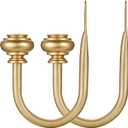 Curtain Holdbacks 2pcs, Metal Curtains Tiebacks for Drapes Window Home Decoration, Warm Gold