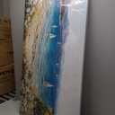 SERIMINO Coastal Landscape Large Wall Art, Beach Daisy Canvas Art Prints, Bay Sailboat Artwork for Walls, Nature Ocean Scenery Paintings Wall Decor Living Room Bedroom, Rustic Home Decor 24"X48"