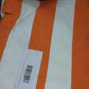 KILOCOCO Halloween Rug 4'x6' Striped Outdoor Orange White Rugs for Thanksgiving Washable Holiday Fall Doormats Layered Front Door Mat for Porch Farmhouse Entryway Patio Christmas Decor