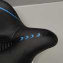 Oversized Bike Seat for Men & Women Comfort, Extra Wide Bicycle Seat Cushion, Comfortable Soft Padded, Large Replacement Saddle for Peloton, Stationary Exercise Bike, Cruiser, City Bike, Ebike (Blue)