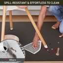 Area Floor Mat for Home, 4'6' Large Black No Slip Waterproof Vinyl Area Rug for Under Dining Room Table, Spill Resistant Hard Floor Protector Cover, Easy Clean Splat Mat for Under High Chair