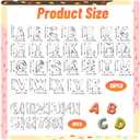 35PCS Alphabet Number Cookie Cutters Sets Mini Size DIY Alphabet Letter Number Shaped Cake&Cookie Stainless Steel Baking Molds Tool for Homemaking Biscuits Cookie Dough Fondant Fruit Dough