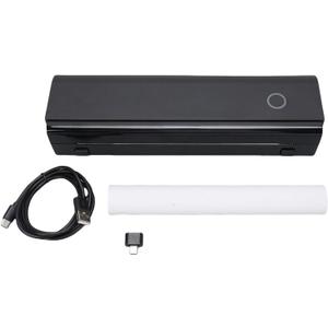 Portable Inkless Printer, Compact Wireless Thermal Printer with Bluetooth USB C Connection for iOS, 203DPI Accuracy 15mm s Print Speed