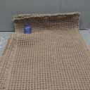 MIULEE Set of 2 Waffle Bathroom Rugs, Boho Bath Rugs Non Slip Washable, Super Absorbent Bath Mats, Ultra Soft Rubber Backed Shower Mats for Bathroom Floor, Tub and Shower, Brown, 18x30 Inch