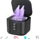 Ultrasonic Retainer Cleaner Machine, 48KHz Dental Cleaning Pod for Denture, Mouth Guard, Aligner, Night Guard, Braces, Toothbrush Heads, Jewelry with Digital Timer & 6 Modes, 13oz Capacity, Black