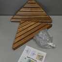 Wooden Corner Shower Shelf Triangular Corner Shelf Wooden Bathroom Shelf for Tiled Wall, 2 Pack Shower Corner Shelf, No Drilling Requied