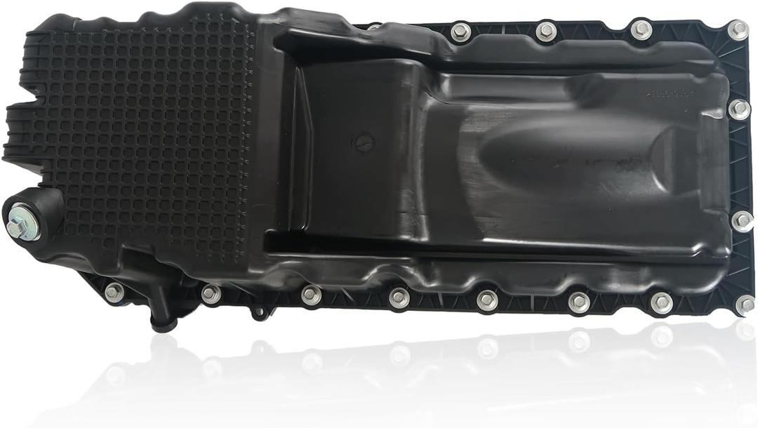 Engine Oil Pan Sump with Drain Plug Compatible with 2011-2015 Dodge Durango, 2011-2018 Jeep Grand Cherokee 5.7L HEMI Engine, 53022343AL 53022343AG 53022343AJ CRP61A