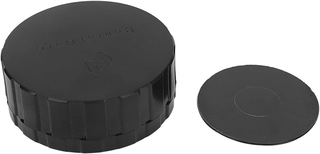 Veneer Box, All Ceramic Veneer Processing Box, Portable and Reusable Denture Storage Box with Spare Pad, Round Shape, Ultra Thin Mesh, Black