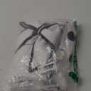 FLAXMAKER Black and White Swimsuit Bow-tie Decor Women's Polka dot Print Skirt One Piece Bathing Suit with Skirt (Medium)