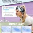 LOVE EYE Sleep Headphones Headband Bluetooth 5.4, Sports Headband Earphones Wireless Sleeping Eye Mask with HD Stereo Speaker for Workout Jogging Yoga Insomnia Travel Meditation Gifts (Painting Black)