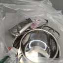 Amazon Basics Stainless Steel Cookware Set, 5-Piece Set, All Cooktop Friendly, Dishwasher-Safe