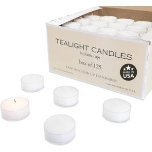 Royal Imports Tea Light Candles, Clear Plastic Cup Unscented TeaLights, 5 hours Long Burn Time for Wedding, Holiday, Birthday, Parties, Home Decor, 125 Pack