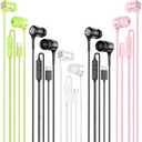 USB C Earbuds with Microphone 5 Pack, in-Ear Wired Headphones with Noise Isolating, Type C Earphone Heavy Bass Stereo Headsets Compatible with iPad, Android Smartphones, for Most USB-C Devices