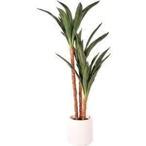 American Art Decor Realistic Artificial Yuca Tree Faux Plant for Home Decor, Indoor Living Room, or Office, 48"