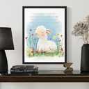 10 x Lamb Art Print Poster with Poem, Animals Nursery Wall Decor Cute Wild Animals Artwork For Baby Bedroom Kids Room Home Decoration Gallery 11 (Lamb, 8 x 10 inches, Unframed)
