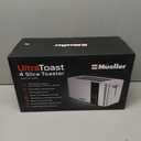 Mueller UltraToast Full Stainless Steel Toaster 4 Slice, Long Extra-Wide Slots for Bagels and Waffles, 6 Browning Levels, LED Display, Cancel/Defrost/Reheat Functions & Removable Tray, Kitchen Gadgets