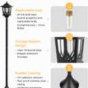 63" Solar Lamp Post Light 2 Pack, Solar Light Posts for Outside Waterproof, Outdoor Lamps for Patio, Backyard, Front Porch Decor, Warm White, Replaceable Bulb