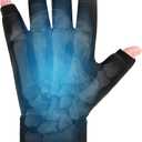 Finger Arthritis Compression Hand Ice Pack Gloves for Pain Relief, Adjustable Wrist Ice Pack for Hot & Cold Therapies, Reusable Gel Finger Ice Glove Sleeve for Tendinitis, Carpal Tunnel (Black)