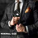 Wallet for Men Minimalist Pop Up Credit Card Case Holder 1-7 Cards, Smart Slim Wallet with Money Clip ID Window RFID Blocking Bifold Compact(Airtag Not Included) Wallets Gifts for Men (Carbon)