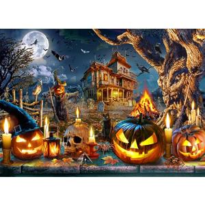 Puzzle 1000 Pieces for Adults, Halloween Haunted House,Challenging Adult Puzzles for Halloween Decor & Gift
