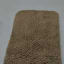 Small Bathroom Rug 12"x18"  Washable and Absorbent Bath Mat, Non Slip, Thick Soft Chenille Bath Rugs for Bathroom, Shower, Sink, Dog mat(Beige)