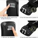 TTRWIN Key Lock Box, Resettable 4 Digit Combination Spare Key Safe LockBox, Waterproof Key Storage Security Lock Box Hide 5 Keys, Wall Mounted Lock Box for Outside, Home, Office, Garage, Black, 2 Pack