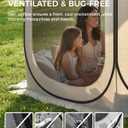 12x12 FT Pop-Up Screen Tent, Portable Screen Room Canopy with Zipper Doors for Patio, Backyard, Deck & Outdoor Activities, Beige