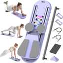 Pilates Board, Pilates Reformer, Home Pilates Equipment for Workout, 2025 Portable Pilates Reformer Board for Home Gym, Strength Training, Flexibility & Balance Improvement, Purple