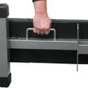 POWERBLOCK Travel Bench, Workout Bench, Folds Up for Easy Storage, Innovative Workout Equipment, Home & Commercial Gyms, Comfortable High Density Foam Upholstery Silver