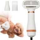 3-in-1 Pet Hair Dryer Brush for Dogs & Cats Portable, Dog Hair Blower & Slicker Brush Adjustable Temp (Low/Middle/High), Overheat Protection