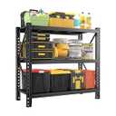 ErgoNova 47" W Garage Shelving, 3-Tier Heavy Duty Adjustable Shelf, 5000 lbs Weight Capacity Storage Rack for Garage Basement Pantry Shed, Black