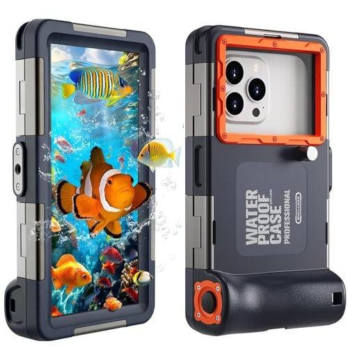 Underwater Phone Case for Snorkeling, [50ft/15M] Professional Deep Diving Waterproof Phone Case for iPhone 17-7 Pro/Pro Max/Plus/Mini, 16/17E, SE 2/3, Galaxy S10-S25 Plus/Ultra, A21-A56 [Classic]