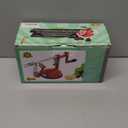 Apple Peeler Corer, Long lasting Chrome Cast Magnesium Alloy Apple Peeler Slicer Corer with Stainless Steel Blades and Powerful Suction Base for Apples and Potato(Blue) (Teal)