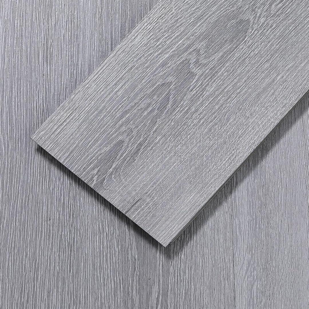 Peel and Stick Floor Tile, 36-Pack 36"x 6" Dusty Grey Wood Grain Sticky Tiles, Waterproof Vinyl Flooring Cover 54 sq. ft, DIY Luxury Vinyl Plank Flooring for Bedroom, Living Room, Kitchen
