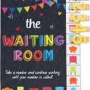 Colorful Classroom Management Waiting Room Clip Chart Teacher's Helper Waiting Room Poster Wooden Number Clips for Back to School Elementary Classroom Must Haves Teacher Supplies Bulletin Board Decor