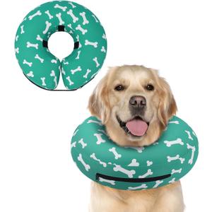 Supet Inflatable Dog Cone Collar Alternative After Surgery, Dog Neck Donut Collar Recovery E Collar, Soft Pet Cone for Small Medium Large Dogs